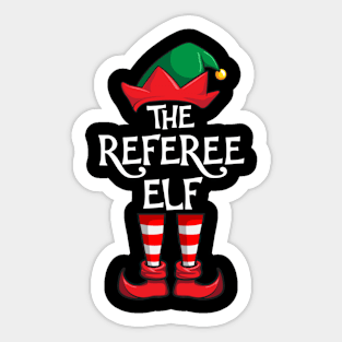 Referee Elf Matching Family Christmas Sticker